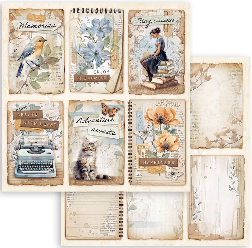 Stamperia CH Secret Diary Double-sided Paper - 6 Cards  (SBB991)