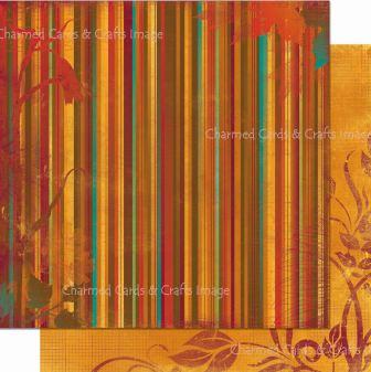 Bo Bunny Forever Fall Paper - Stripe