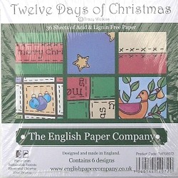 English paper Co 6x6 Pads - Twelve Days