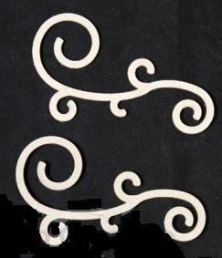 Just Chipboard  - Flourish 4 Small
