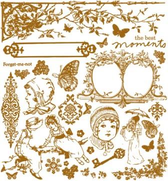 Prima Romantique Clear Stamp Ladies Background
