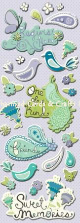 K&Co Poppy Seed Adhesive Chipboard ICONS