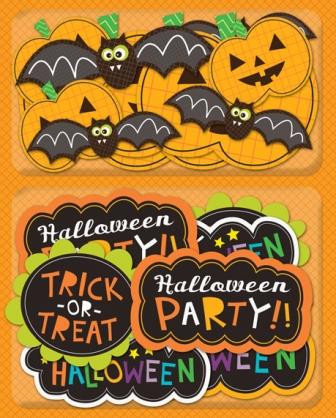 K&Co Layered Accents - Word/Pumpkin Spooktacular