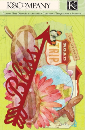 K & Co Around the World - Die-Cut Cardstck and Acetate
