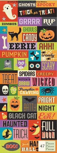 K&Co Halloween Ghostly Greetings Word Stickers (622142)