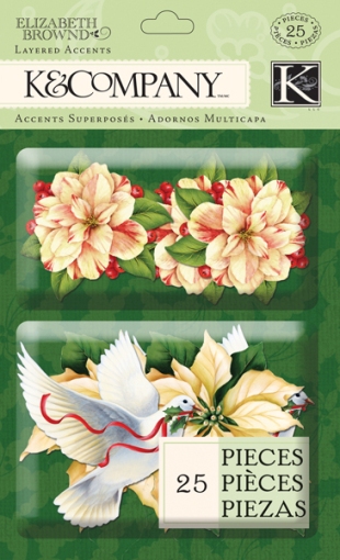 K & Co Visions of Christmas White Layered Accents (642836)
