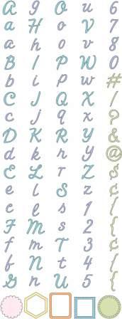 Cuttlebug Alphabet - Harmony