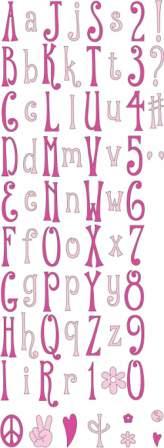 Cuttlebug Alphabet - Hippie Chick