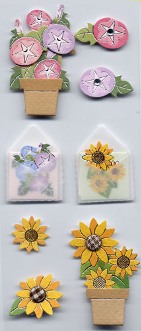 3D Decorative Stickers - Sunflowers