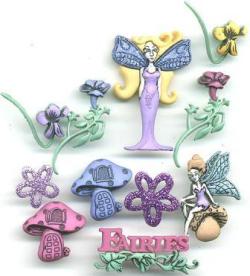 Dress It Up Buttons - Fantasy Fairies