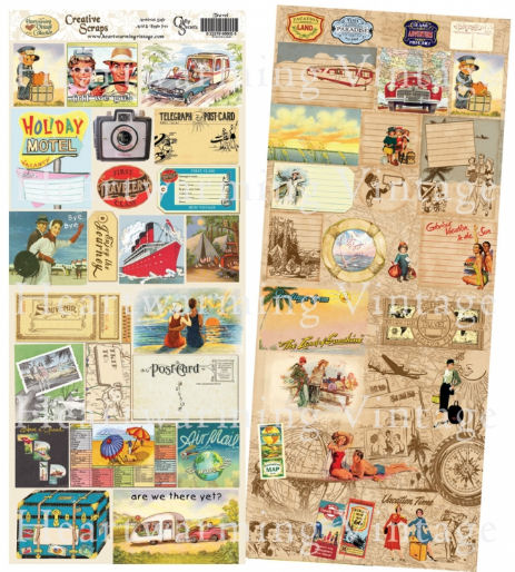 Crafty Secrets Creative Scraps - Travel  (Double-sided)