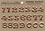 Scrap Metal Complete Number Set - Copper 