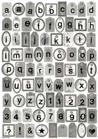 Metal Alpha Tags Stickers