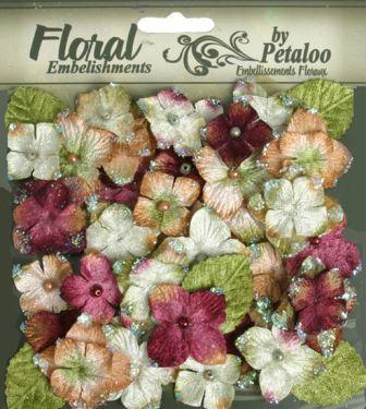 Petaloo Velvet Hydrangeas - Maroon