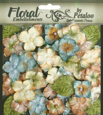 Petaloo Velvet Hydrangeas - Blue