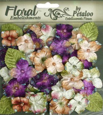 Petaloo Velvet Hydrangeas - Violet