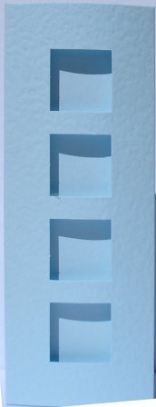 Tall Thin Four-Squares Aperture Cards - Hammer Pale Blue (5)
