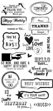 Basic Grey Basics Rub-Ons - Greeting Black