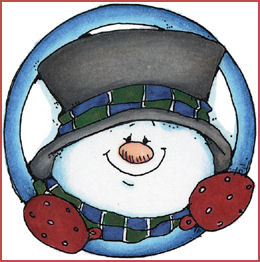 Whipper Snapper - Framed Circle Snowman   