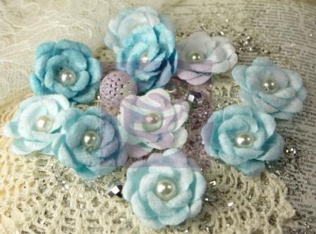 Prima Audrey Rose Flowers - Blue Ice
