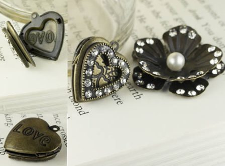 Prima Tiny Treasure Metal Charms FLOWER & HEARTS (0691)