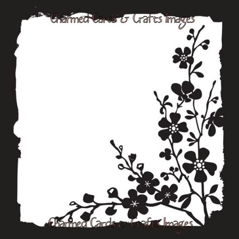 Prima Masks Die-Cut Design Templates - Wild Flower Frame (54637)