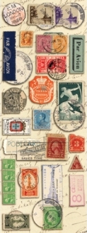 K&Co Life's Journey Stamps Embossed Stickers