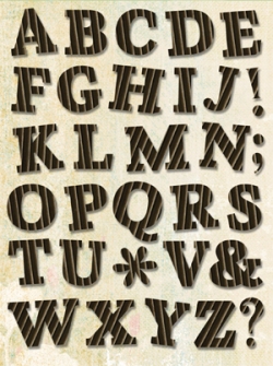 K&Co Urban Rhapsody Corrugated Chipboard Alphabet 