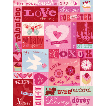 K&Co Sweet Talk - Words of Love Embossed Stickers