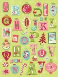 K&Co Peppermint Twist - Ornament Alphabet Grand Adhesions