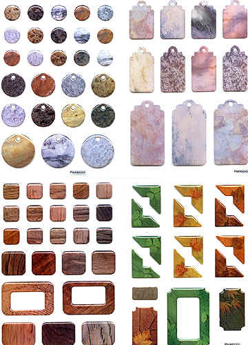 Crystal Epoxy Sticker Sets - Minerals 