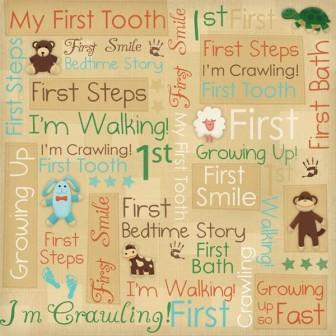 Karen Foster Baby Paper - Growing Up Collage