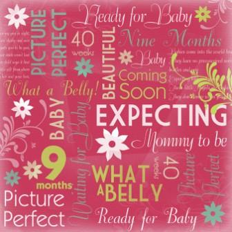 Karen Foster Paper - Mommy To Be Collage