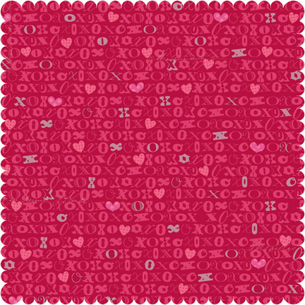 K&Co Sweet Talk SPECIALITY Paper - Hugs and Kisses Die-Cut Frothed