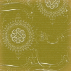K&Co CK Bailey 12x12 Speciality Paper - Green Circle Swirls Frothed Embossed