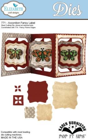 Elizabeth Craft Designs Dies - Accordian Fancy Label (771)