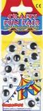 Oval Black & White Wiggly Eyes Assorted Sizes