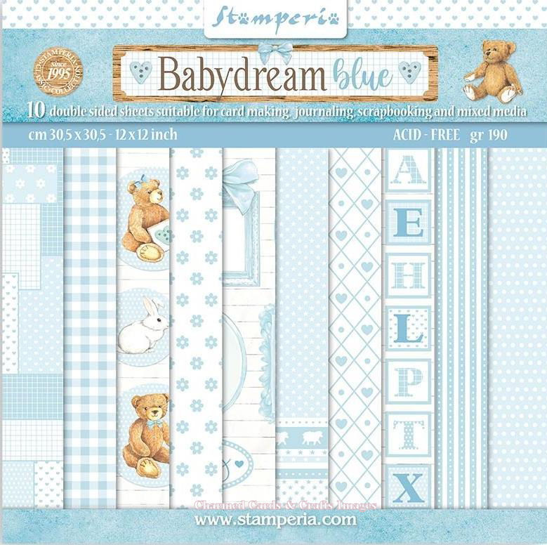 Stamperia 12x12 Paper Packs - BABYDREAM BLUE