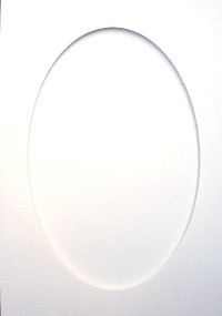 Oval Aperture Cards/Envelopes - White  (A6)