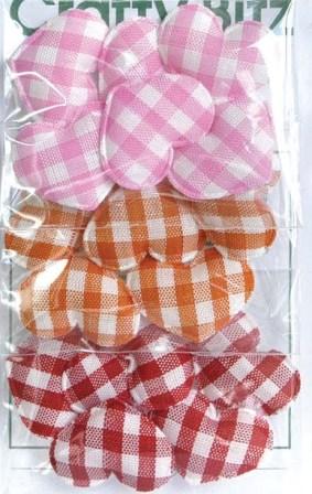 CBz Embellishment Packs -  Checked Large Hearts (AB17)