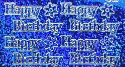 Hologram Peel-Off Stickers- Happy Birthday
