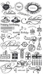 Basic Grey Elements - Birthday Rub-Ons (Black)