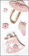 3D Decorative Stickers - Snowman Heads On Tag with Stockings & Baubles (BN0467)