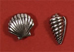 Seashells Brads - Silver