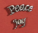 Peace & Joy Brads - Silver