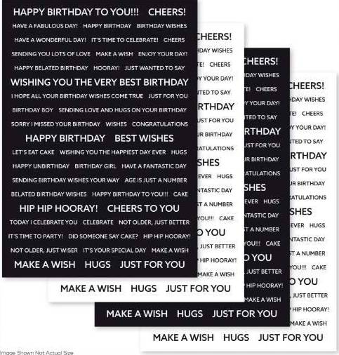 Creative Expressions Wordies Sentiment Sheets - BIRTHDAY