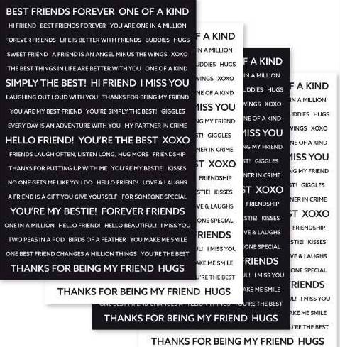 Creative Expressions Wordies Sentiment Sheets - FRIENDSHIP
