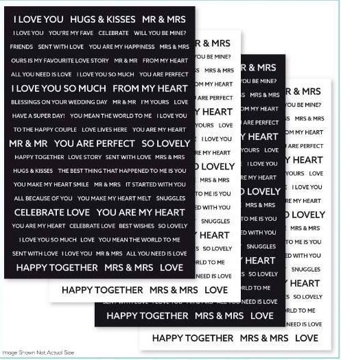 Creative Expressions Wordies Sentiment Sheets - LOVE
