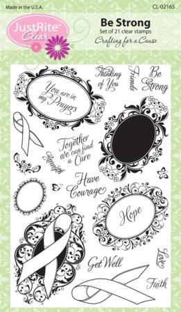 JustRite Stampers Clear Stamp Sets Be Strong (21 pieces)