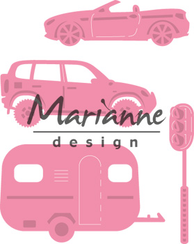 Marianne Design Collectable - Village Decoration set 3 (Cars)  Ref: COL1435